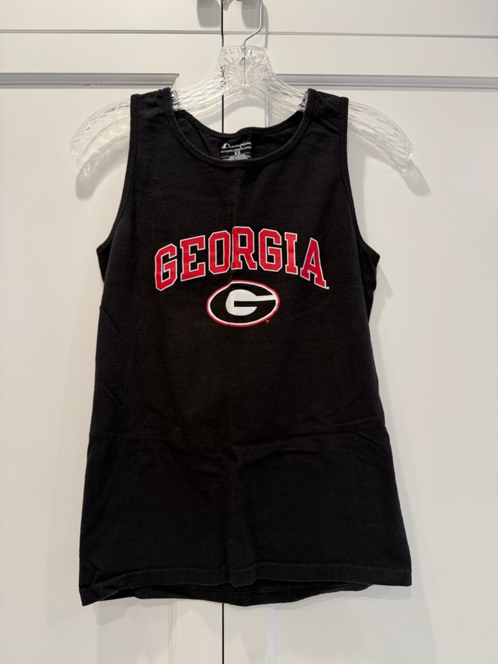 Georgia Black Big Kids Tank Top with Logo